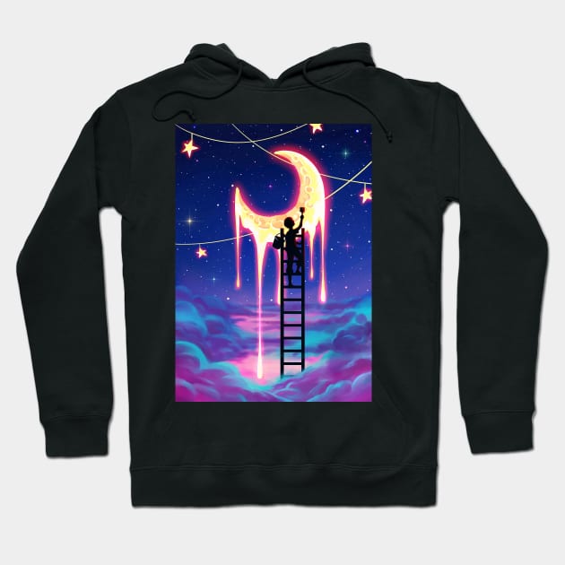 Paint The Moon Hoodie by KucingKecil